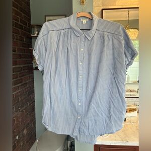 Sundance Shortsleeved Buttondown Blouse Sz M